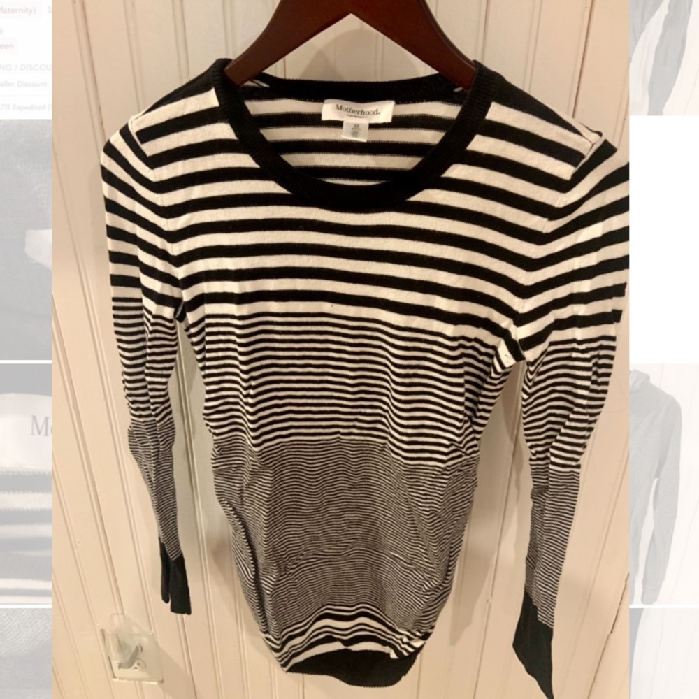 Striped maternity sweater